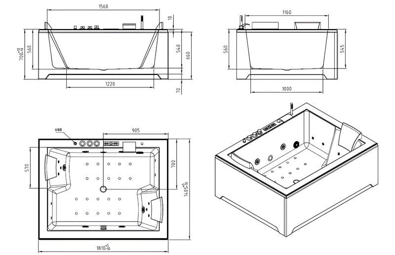 Massage Bathtub