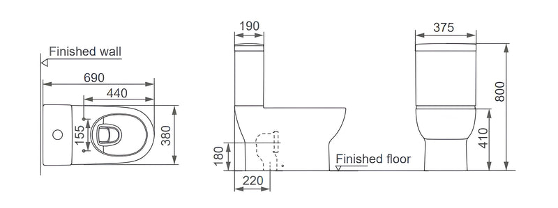 Washdown Toilet - Bathroom Set