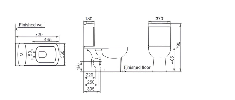 Washdown Seat - bathroom set