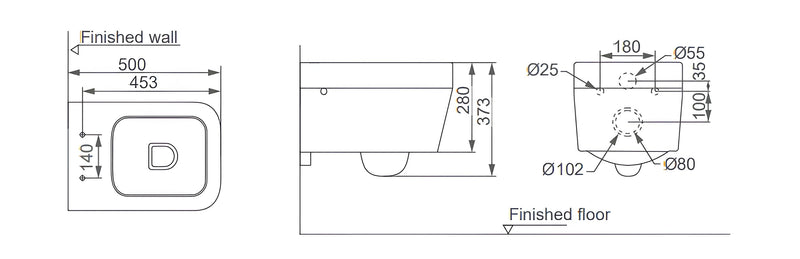 Wall-Hung Seat - Bathroom Set