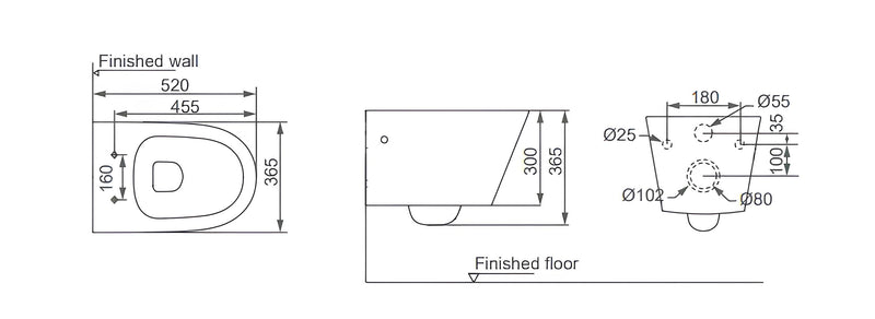 Wall-Hung Seat - Bathroom Set