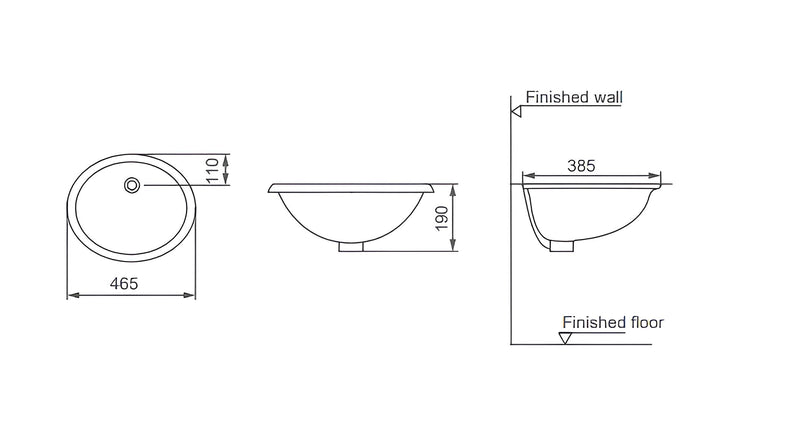 Under Counter Vanity Basin