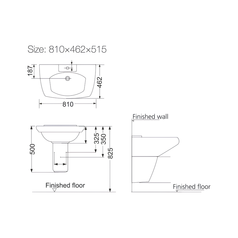 Ivory Wash Basin - Bathroom Set