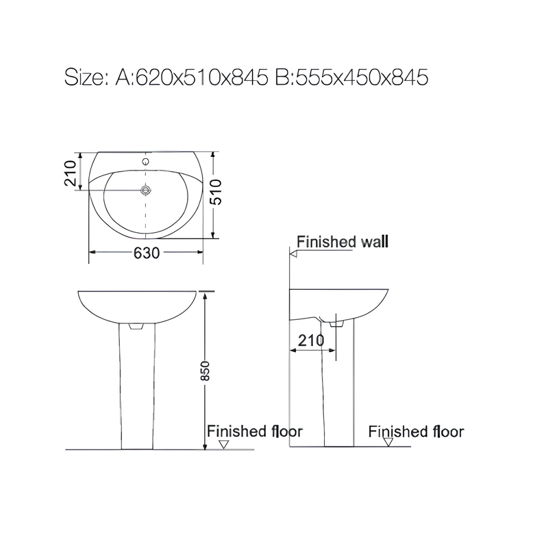 Wash Basin-Bathroom Set