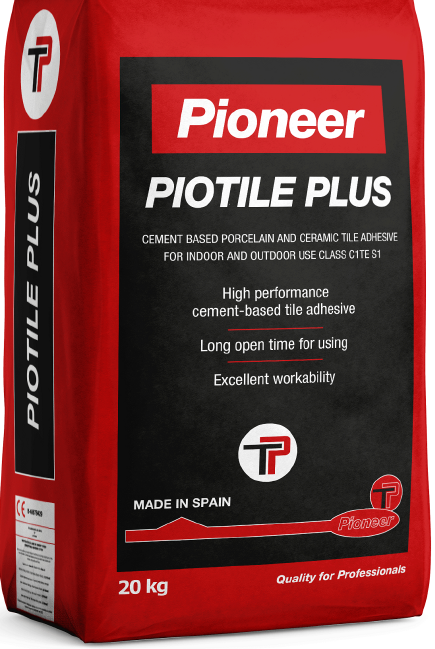 Piotile Plus Flexible Tile Adhesive C1TE S1 - Tile Adhesive & Grouts